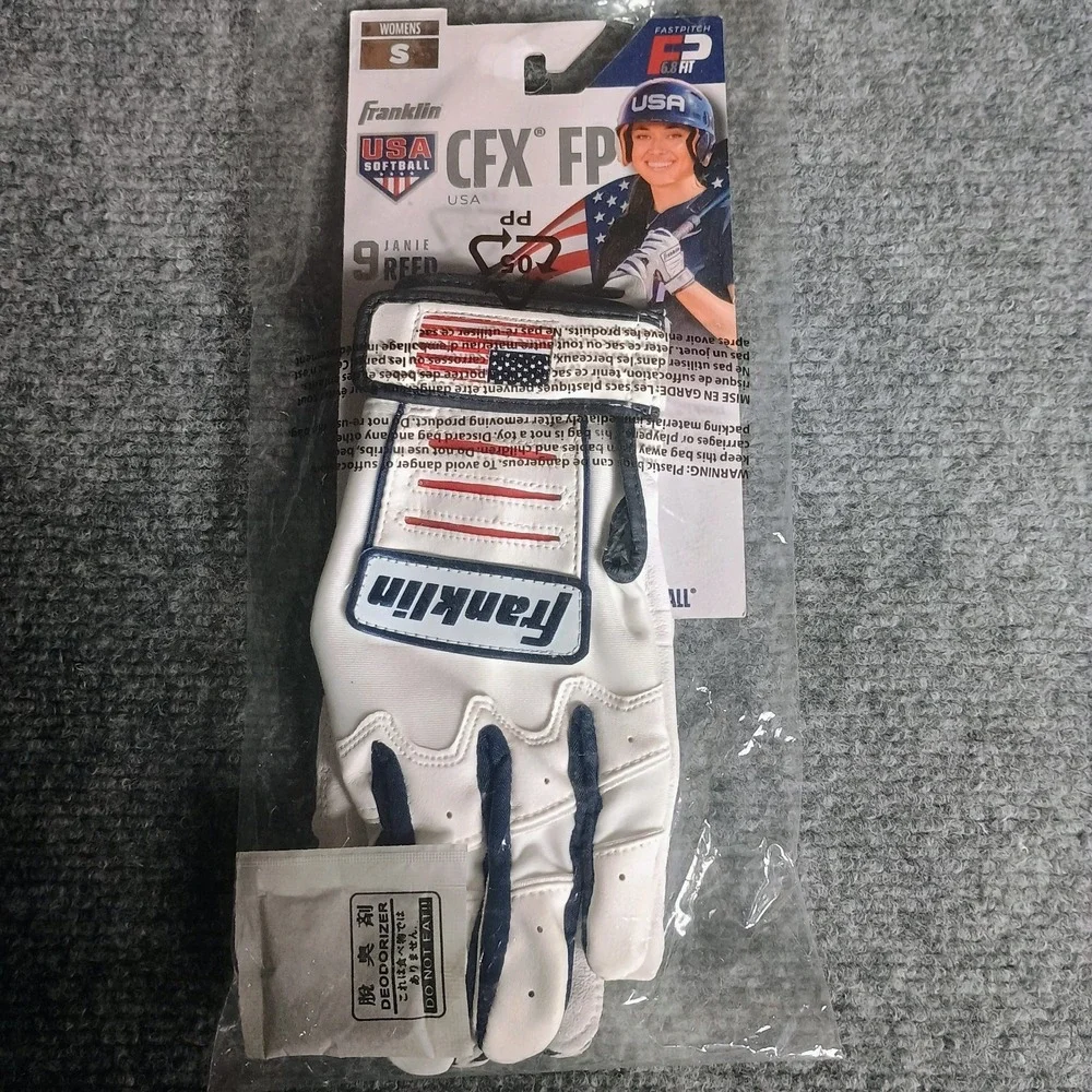 Franklin CFX FP USA Softball Batting Gloves Women's Small Janie Reed NWT